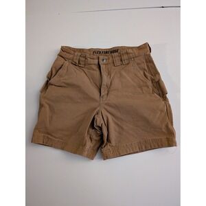 Duluth Trading Co Flex Fire Hose W: 32 Men's Brown Utility Work Shorts Canvas